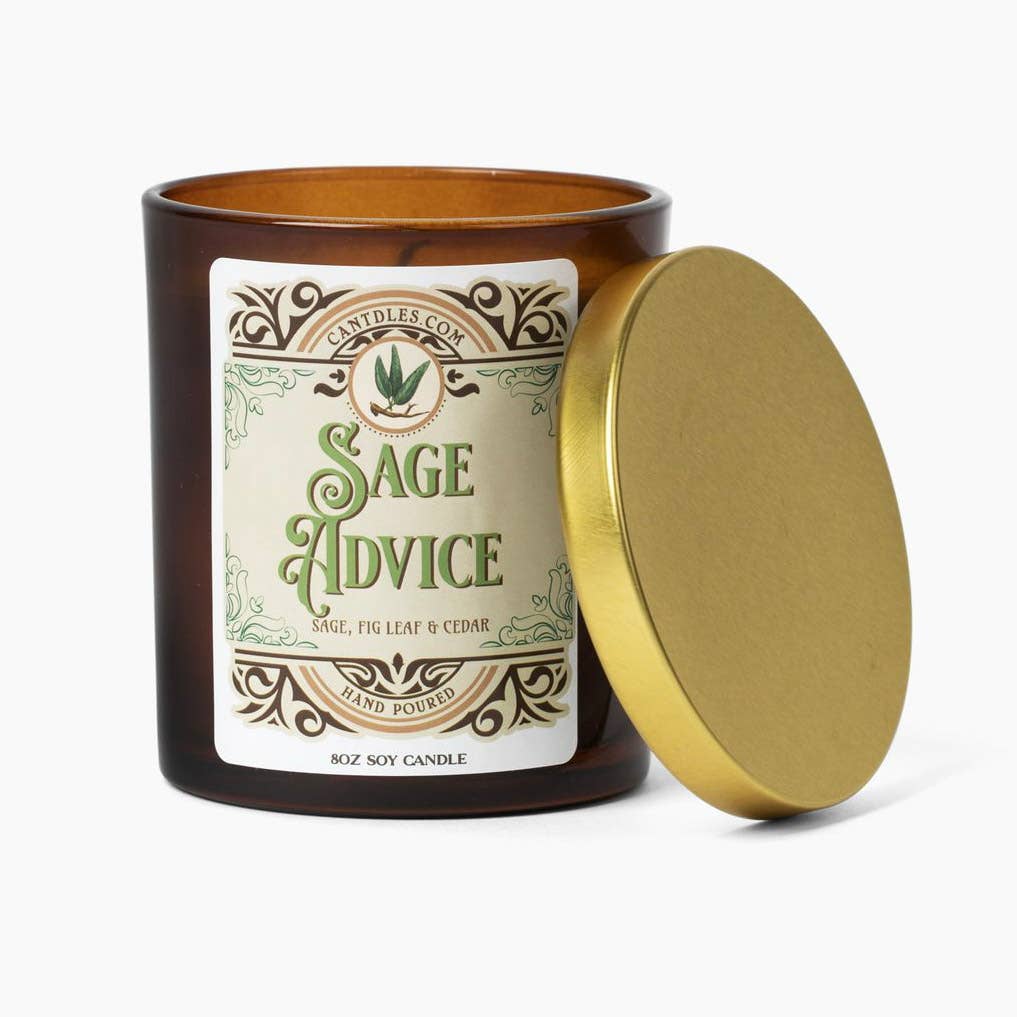 Sage Advice Soy Candle: Clary Sage, Warm Wood, Fig Leaf