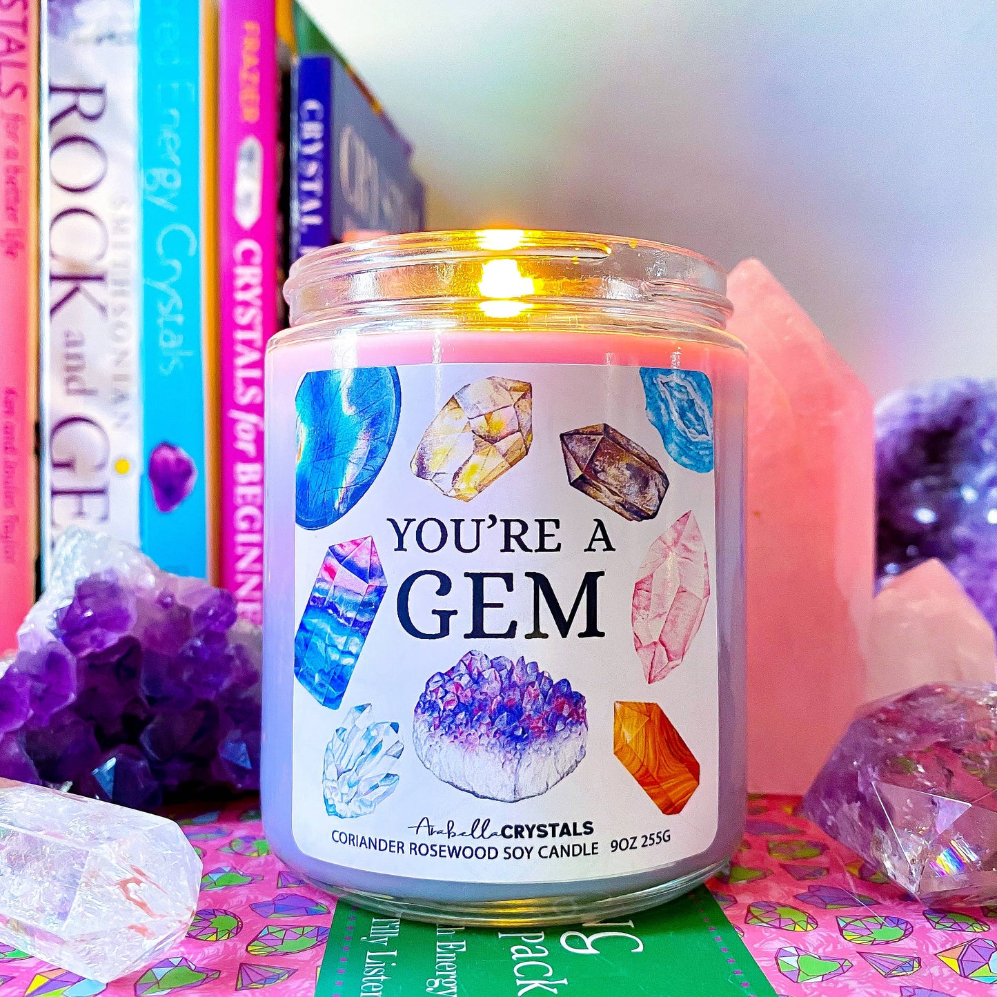 YES! You're a Gem Crystal Candle Jar