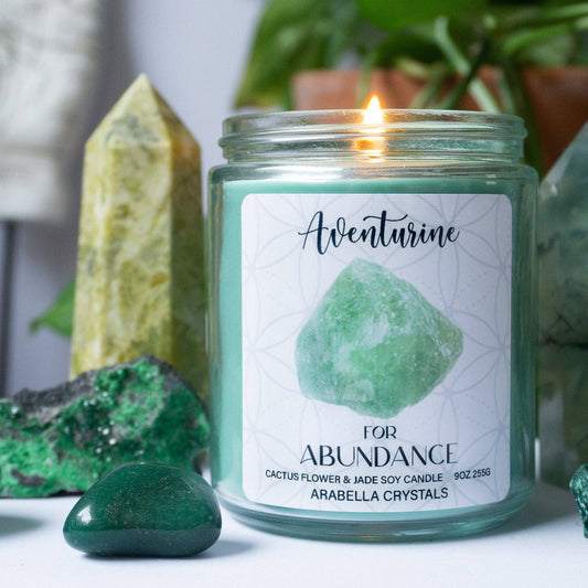 Aventurine  Crystal Candle Jar